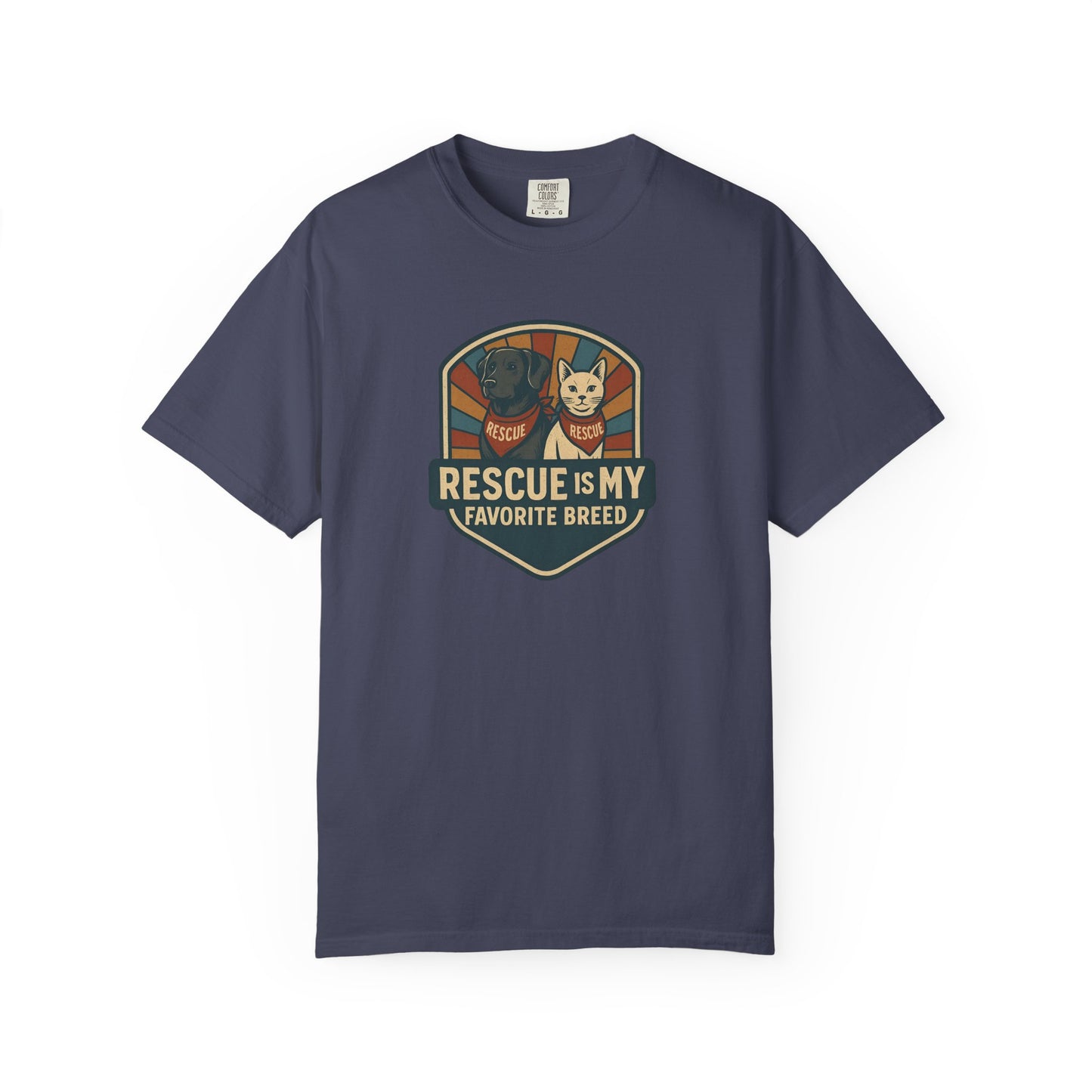 Rescue is My Favorite Breed T-Shirt, Unisex Animal Lover Tee, Pet Adoption Gift, Casual Wear, Dog Lover Shirt, Gift for Him/Her