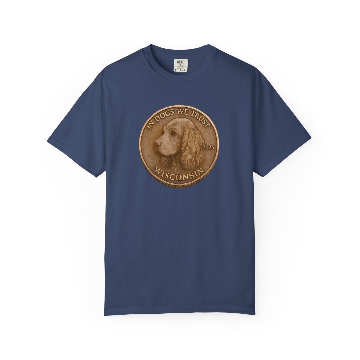 Wisconsin State Coin T-Shirt Collection - Proud Dog Breed Illustrations