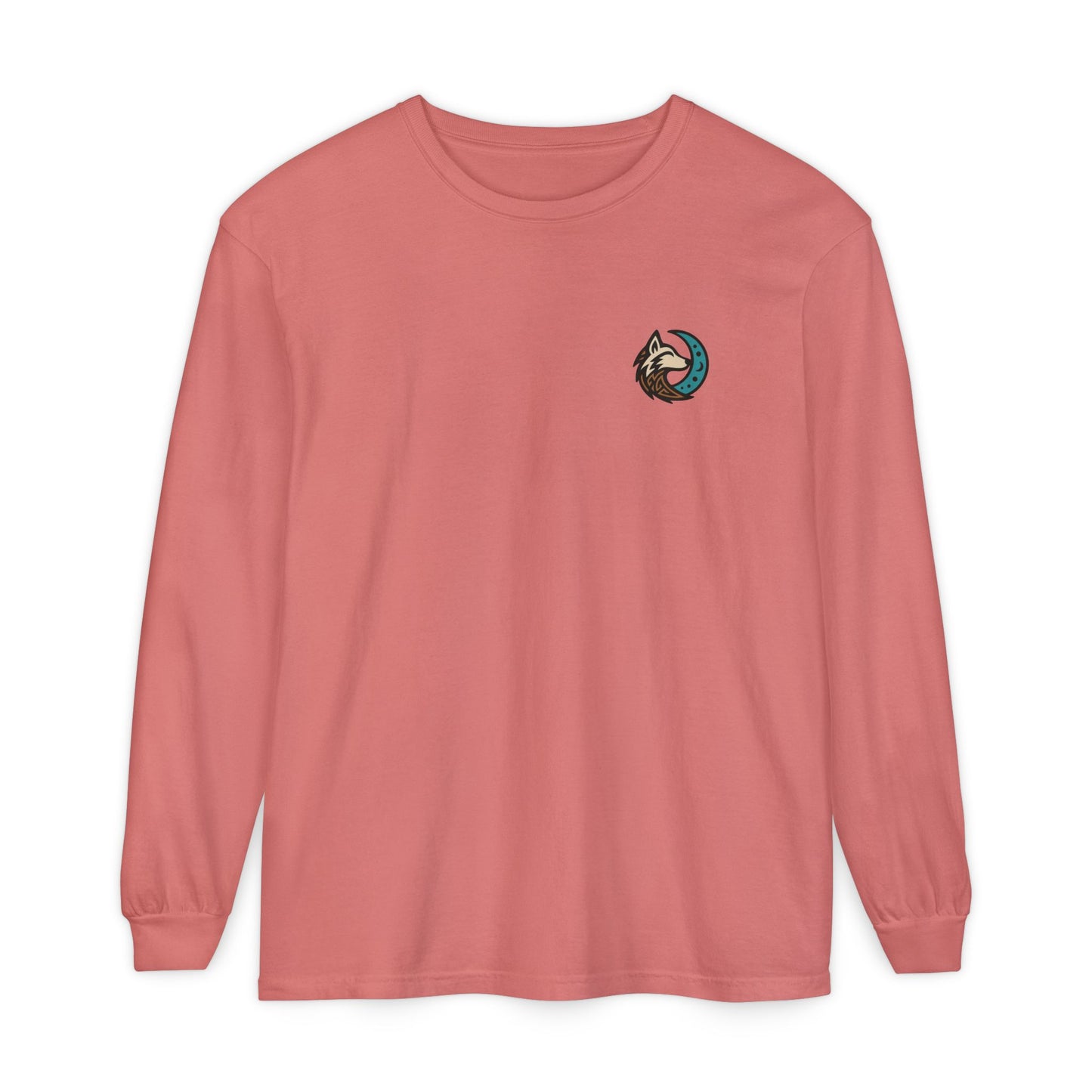 Mystical Indian Princess and a Wolf Long sleeve Tee