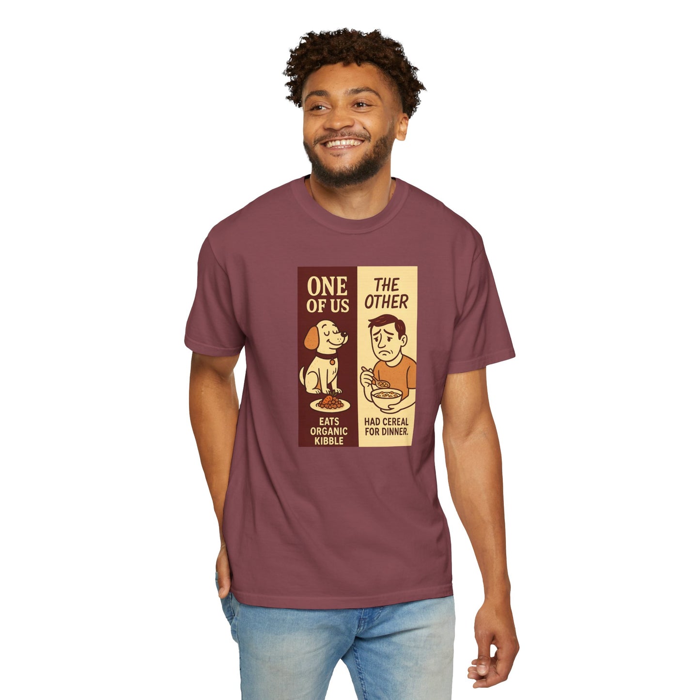 Organic Kibble T-Shirt, Funny Pet Lover Tee, Casual Unisex Apparel, Dog and Cat Humor, Gift for Animal Lovers