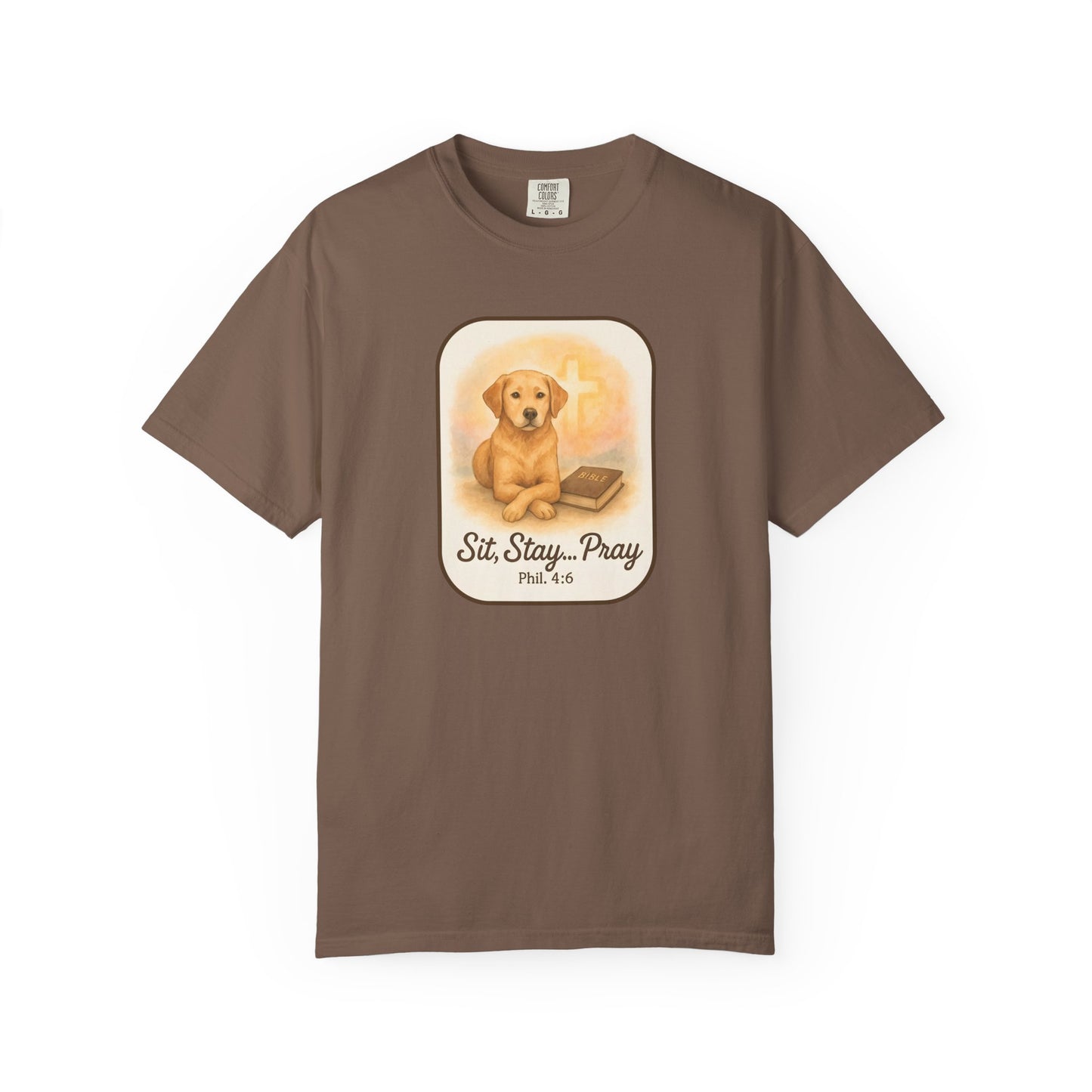 Faith-Inspired Dog Lovers T-Shirt, Unisex Tee, Gift for Pet Owners, Friendship Apparel, Casual Church Wear, Stay Pray Dog Design