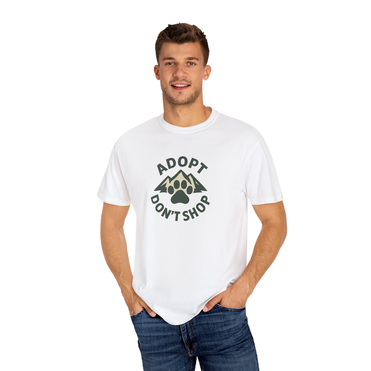Adopt Don't Shop T-Shirt, Eco-Friendly Tee, Animal Rescue Shirt, Casual Wear, Gift for Pet Lovers, Perfect for Adoption Events