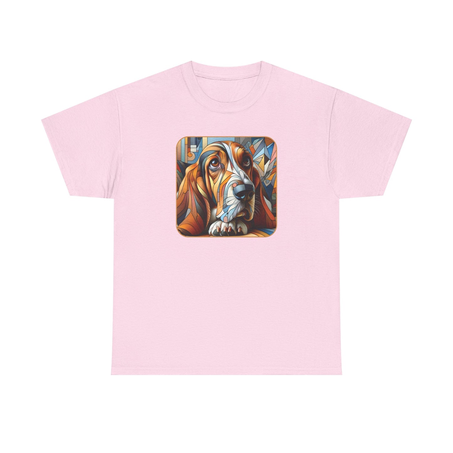 “Petcasso Basset Hound: Abstract Loyalty Tee”
