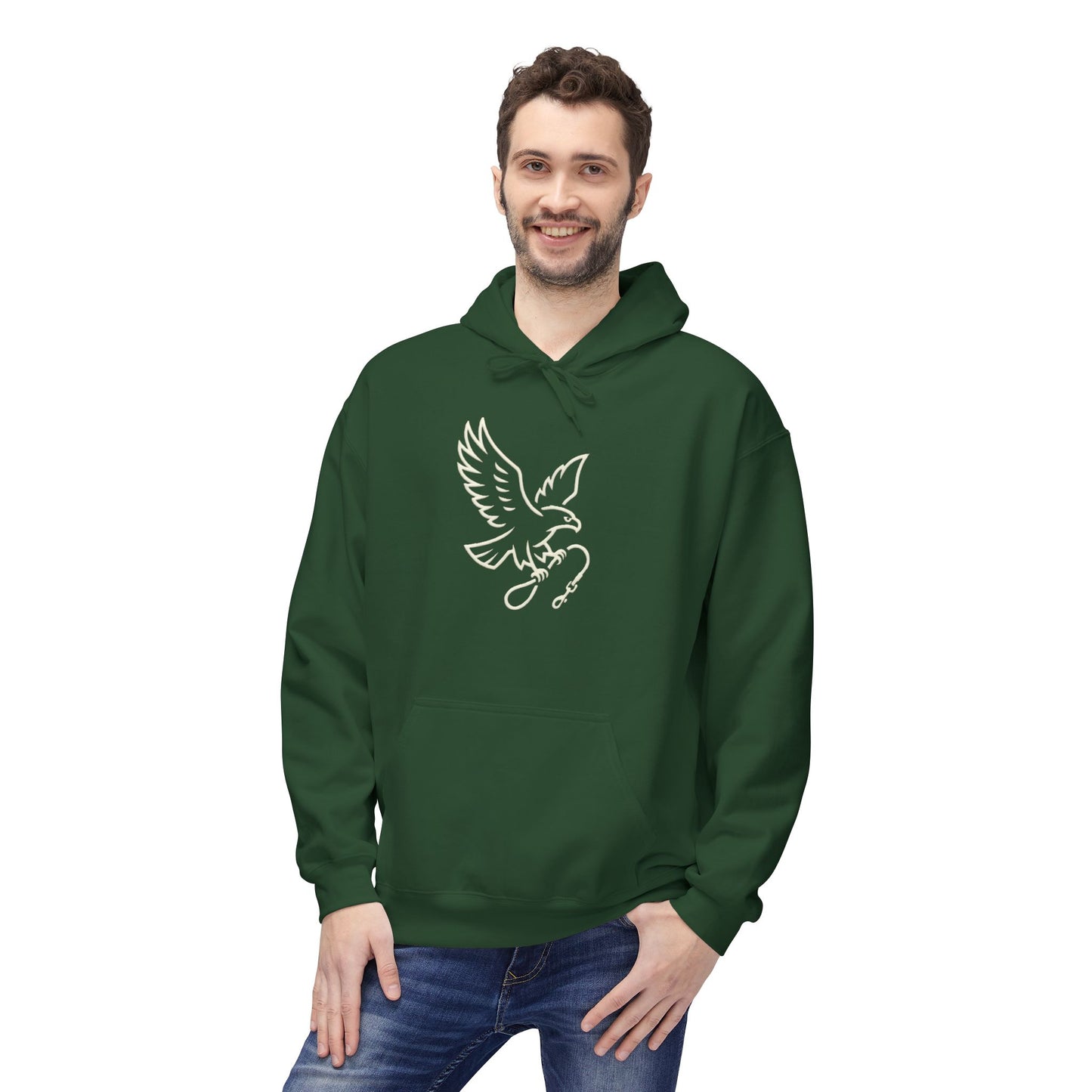 Stylish Unisex Fleece Hoodie with Unique Bird Design, Cozy Pullover, Casual Wear, Gift for Nature Lovers, Perfect for Fall