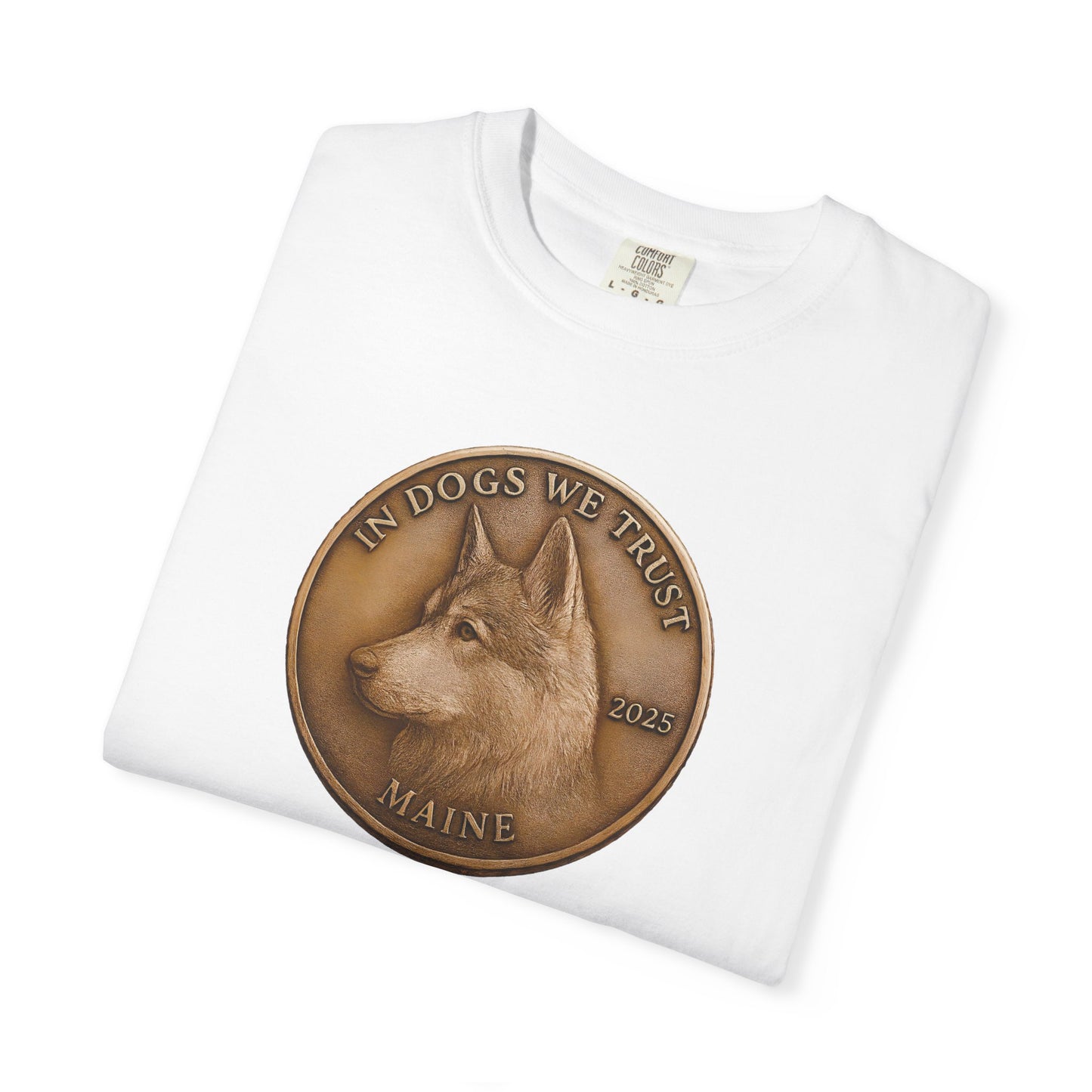 Maine State Coin T-Shirt Collection - Proud Dog Breed Illustrations