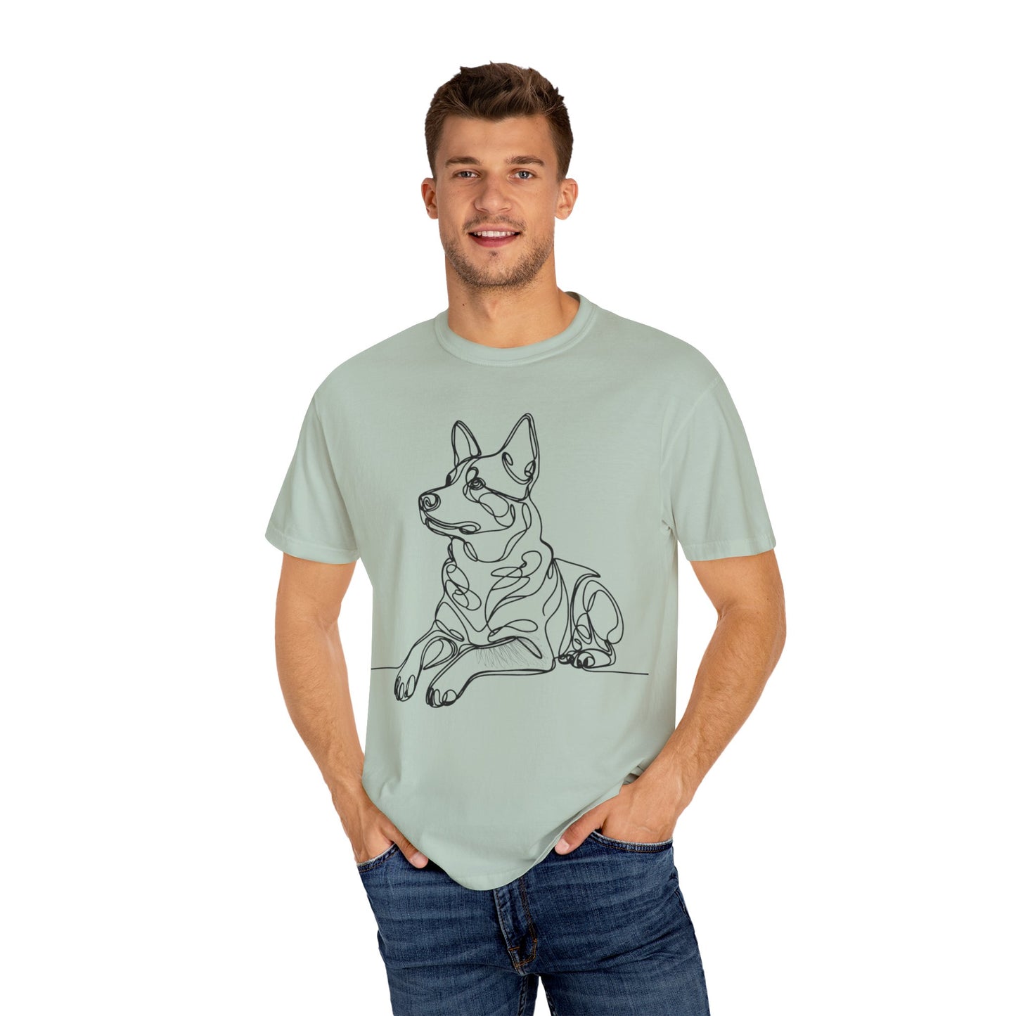 🖤 True Grit – Blue Heeler Line Art Tee - Perfect Gift for Dog Lovers