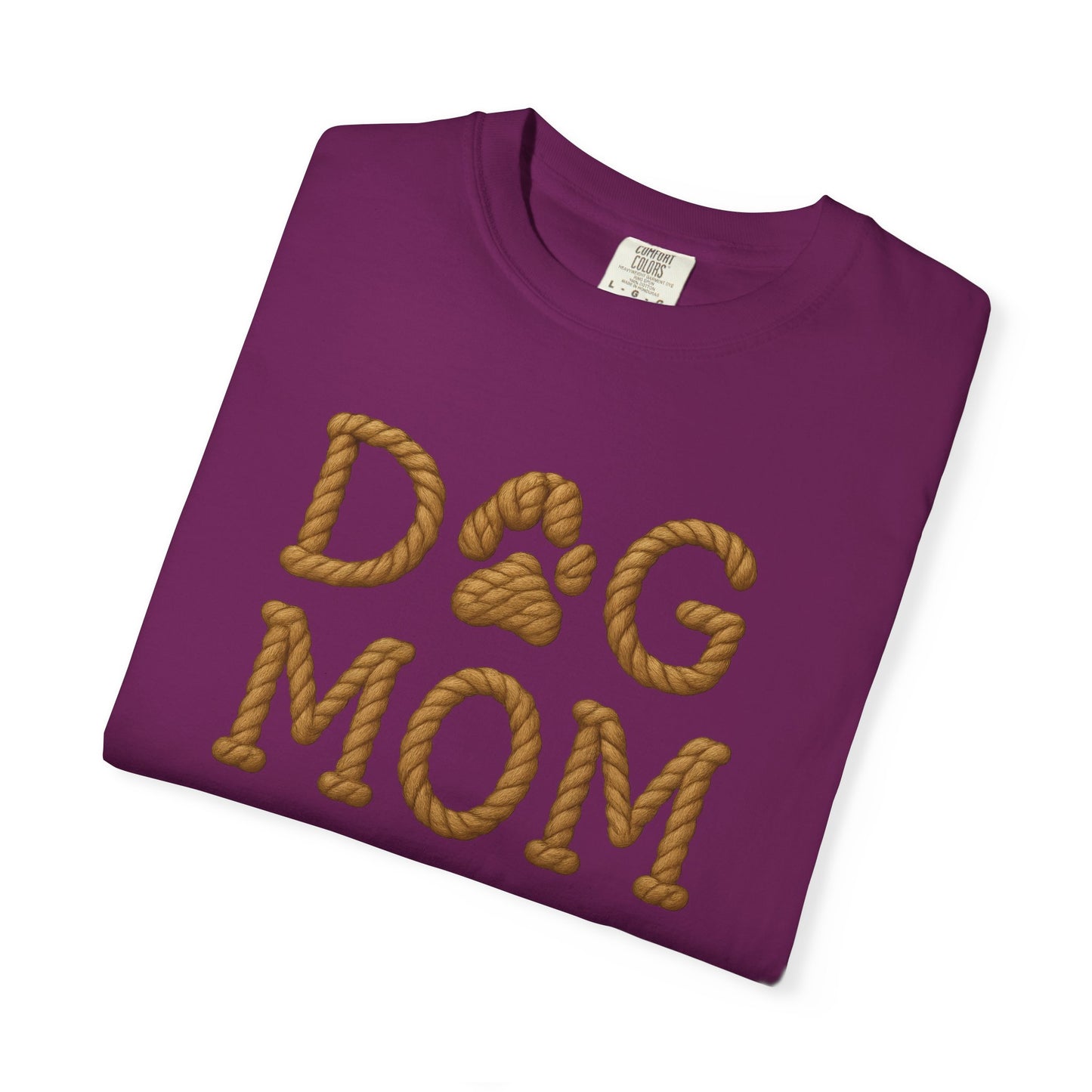 Dog Mom Garment-Dyed T-Shirt, Unisex Pet Lover Tee, Gift for Dog Owners, Casual Wear, Dog Themed Apparel, Animal Lover Clothing