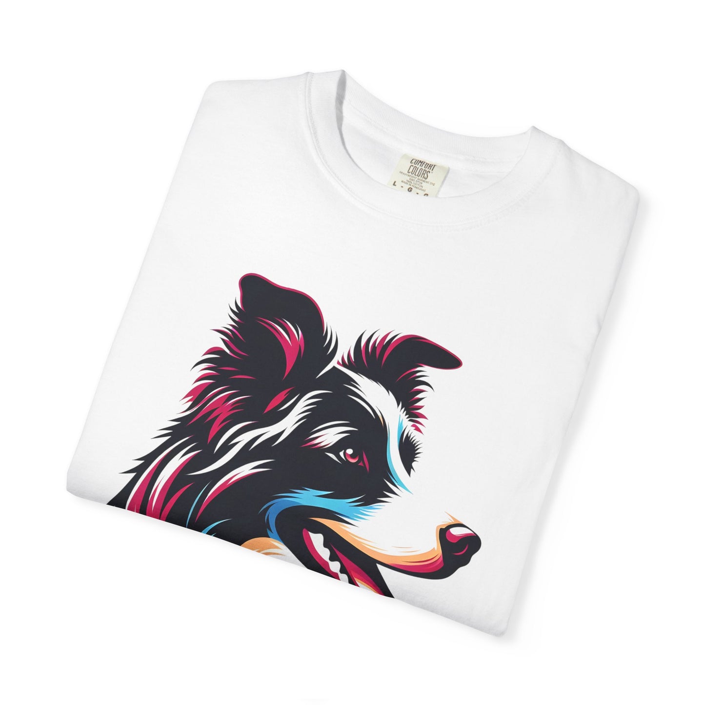 Brain & Beauty – Colorful Border Collie Tee