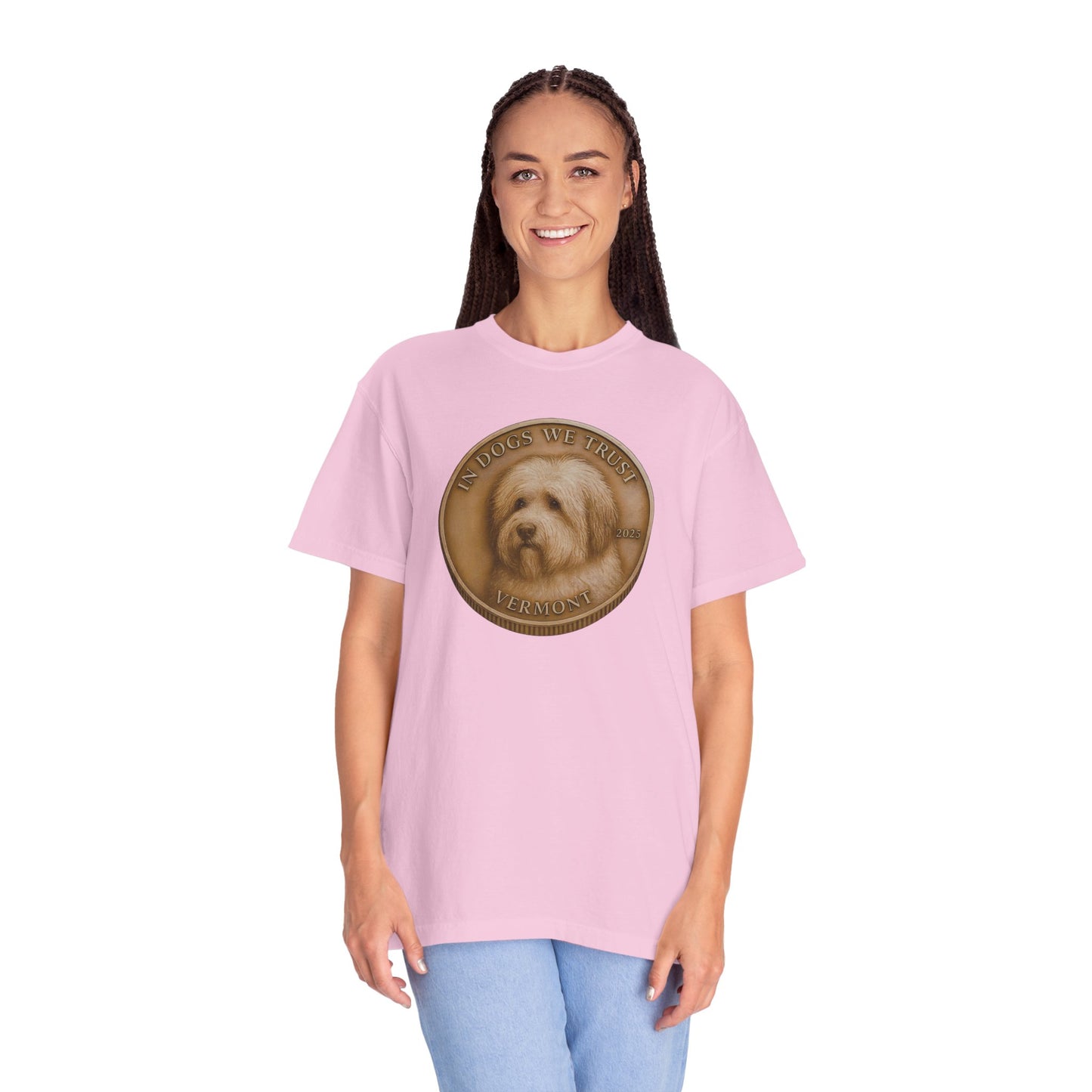 Vermont State Coin T-Shirt Collection - Proud Dog Breed Illustrations