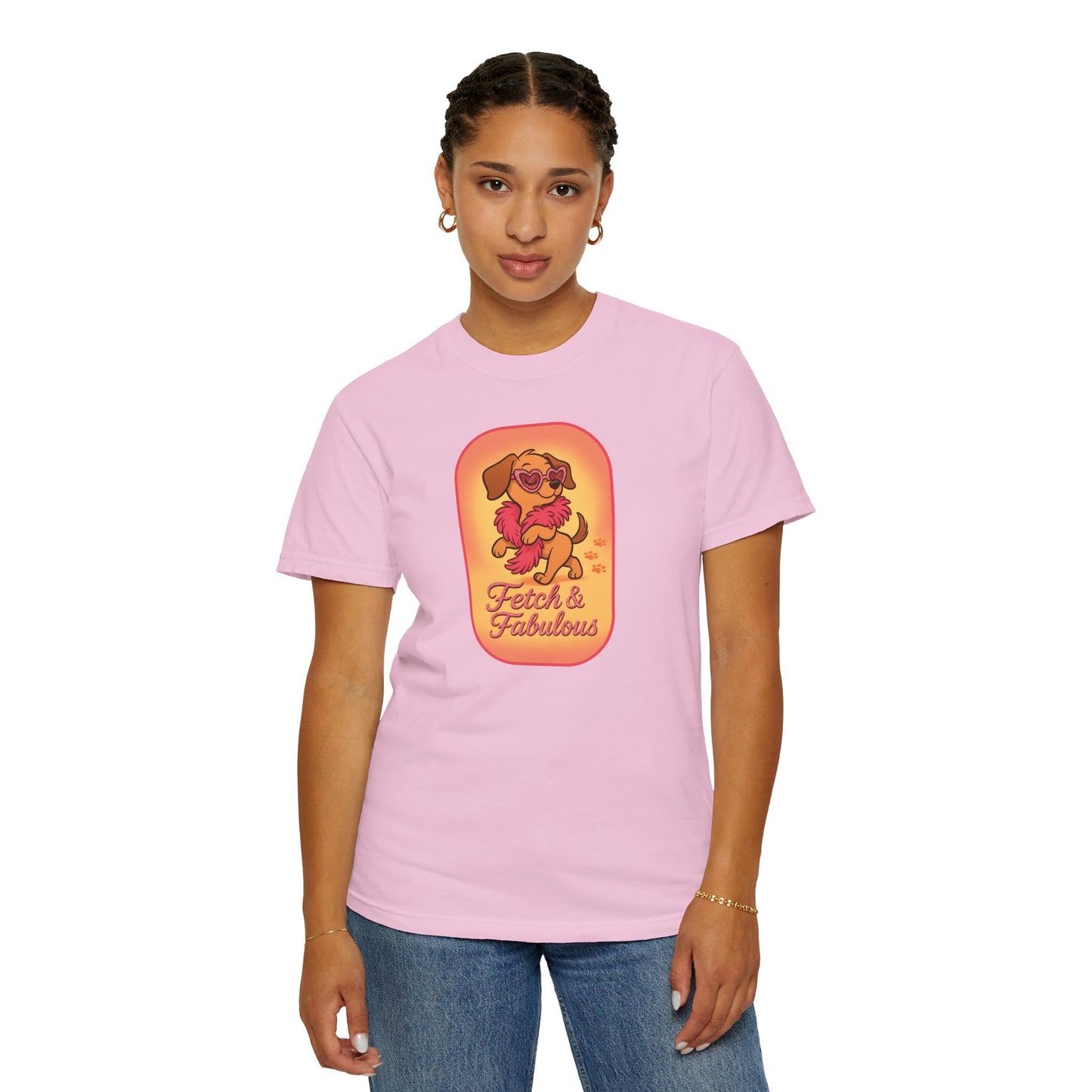 Fetch & Fabulous Dog Lover T-Shirt | Unisex Garment-Dyed Tee for Dog Owners, Pet Lovers, Birthday Gift, Casual Wear