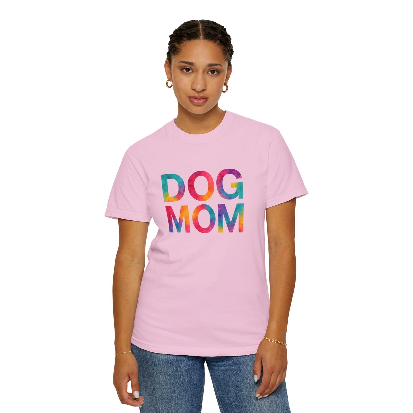 Colorful Dog Mom T-Shirt, Cute Pet Lover Tee, Perfect Gift for Dog Owners, Casual Wear, Animal Lovers Apparel