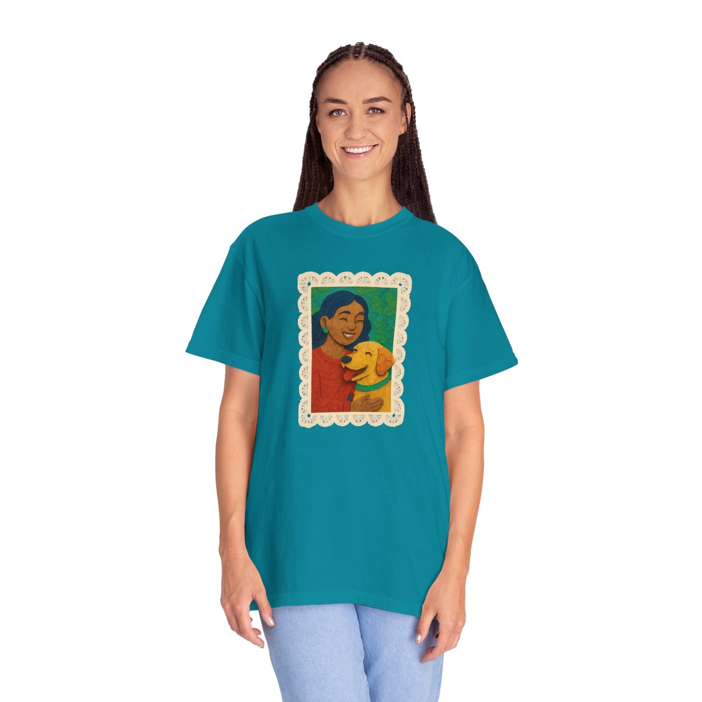 Dog Mom T-shirt - Unisex Garment-Dyed Tee for Dog Lovers