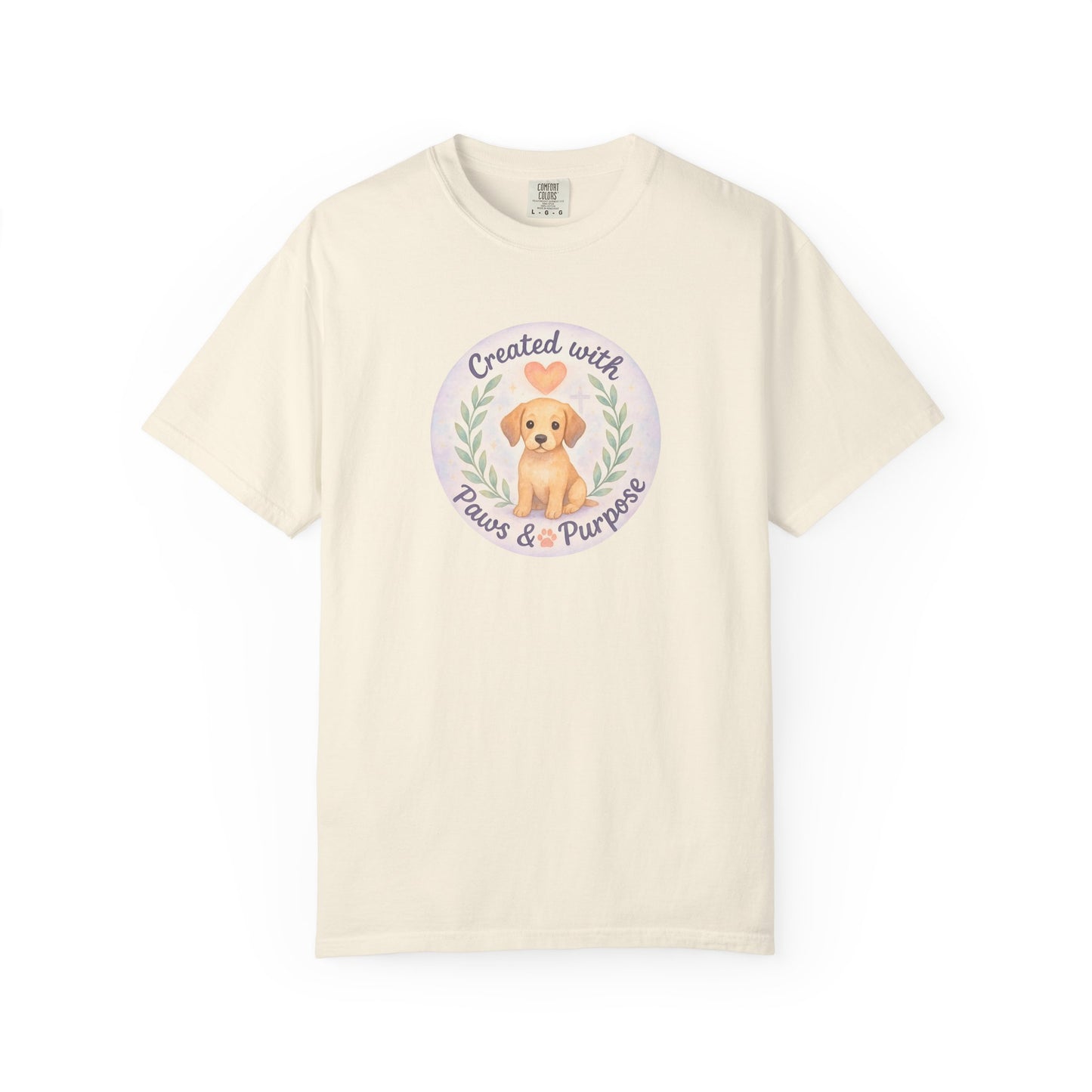 Created with Paws & Purpose T-Shirt, Pet Lover Gift, Dog Lover Apparel, Animal Rescue Support, Unique Gifts for Dog Owners