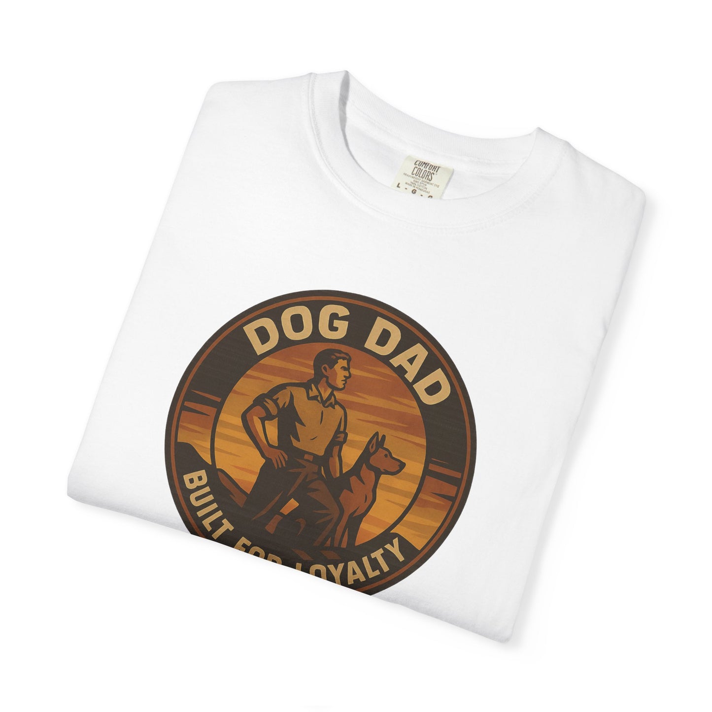 Dog Dad Garment-Dyed T-Shirt, Perfect for Pet Lovers, Gifts for Father's Day, Casual Wear, Outdoor Activities