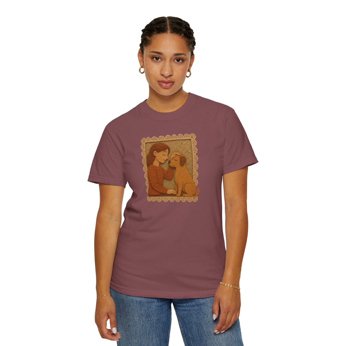 Dog Mom T-shirt - Unisex Garment-Dyed Tee for Dog Lovers