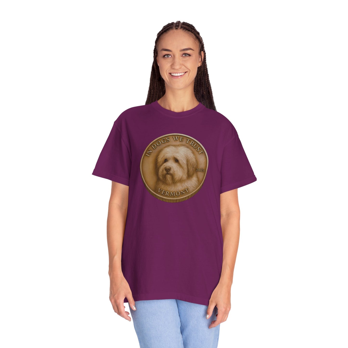 Vermont State Coin T-Shirt Collection - Proud Dog Breed Illustrations