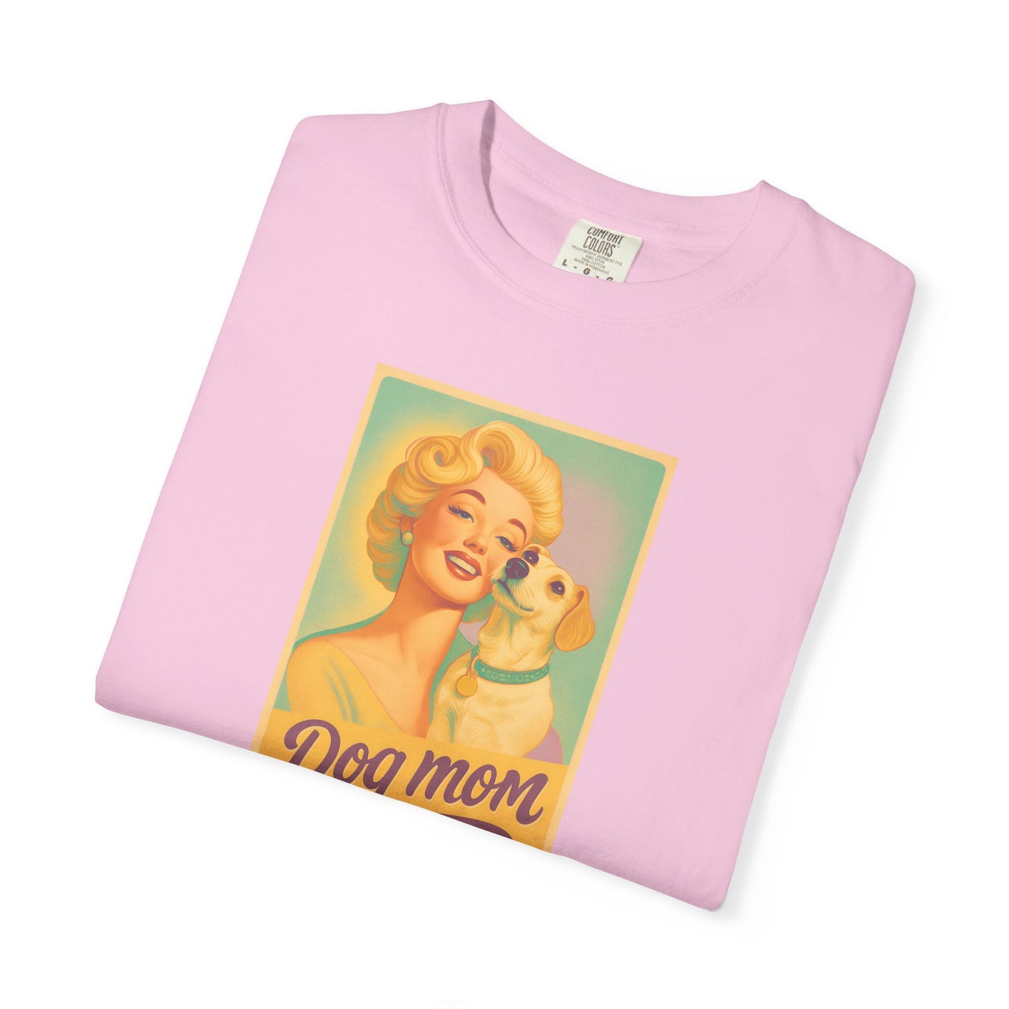 Vintage Dog Mom T-shirt - Unisex Garment-Dyed Tee for Dog Lovers