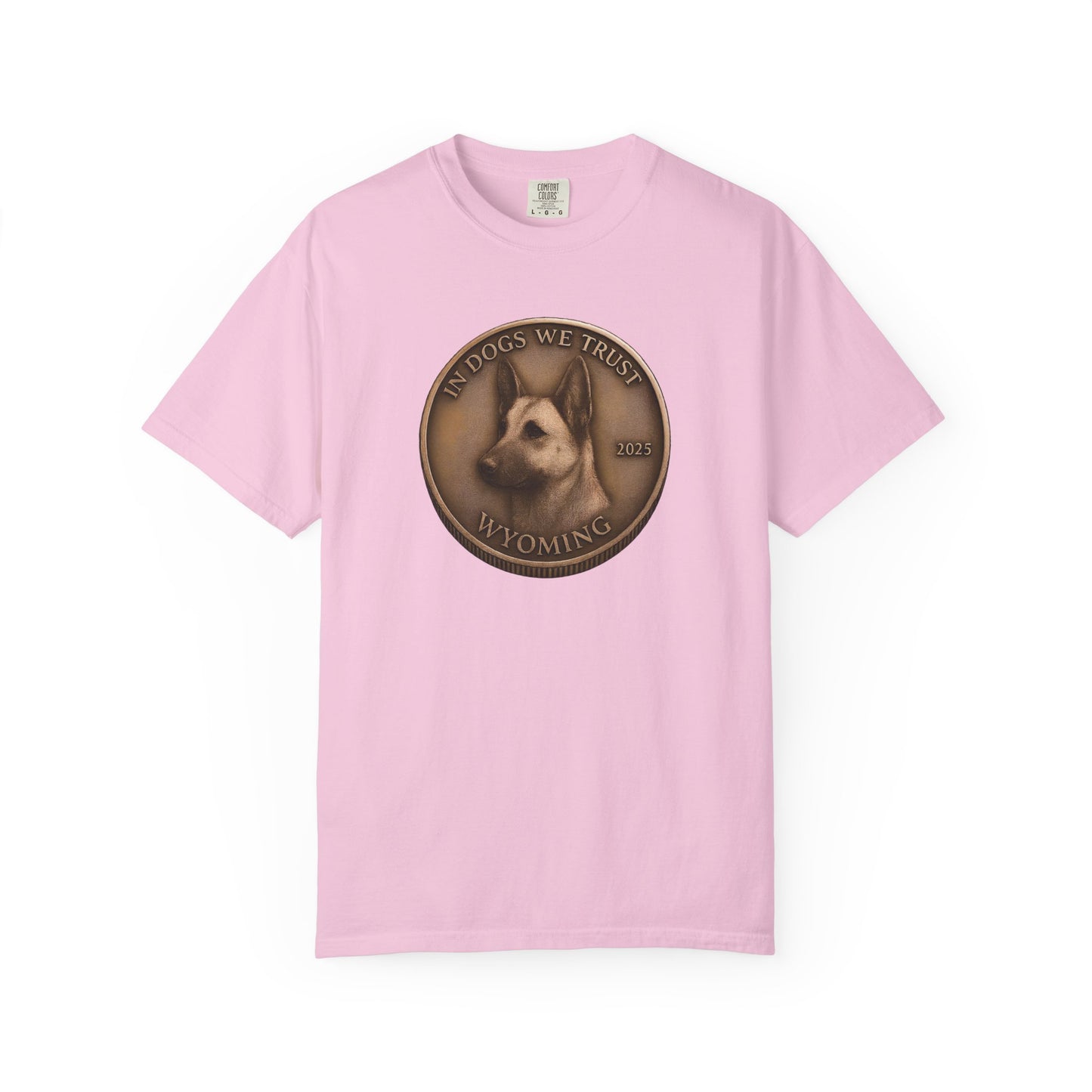 Wyoming State Coin T-Shirt Collection - Proud Dog Breed Illustrations