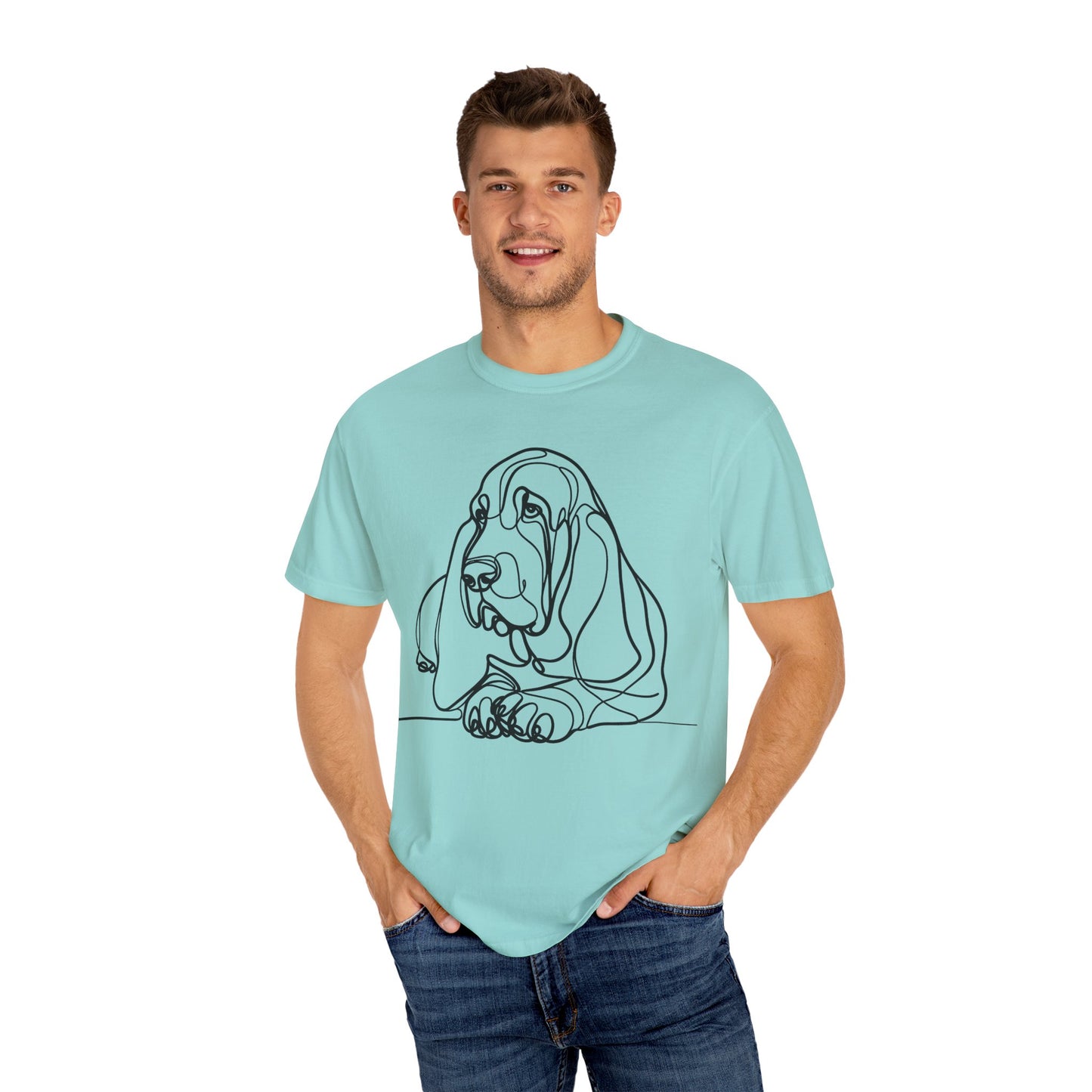 Basset Hound Line Art T-Shirt