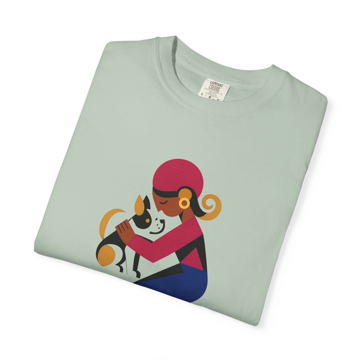 Dog Mom Garment-Dyed T-Shirt, Gift for Dog Lovers, Casual Wear, Pet Owner Apparel, Mother's Day Gift, Animal Lover Tee