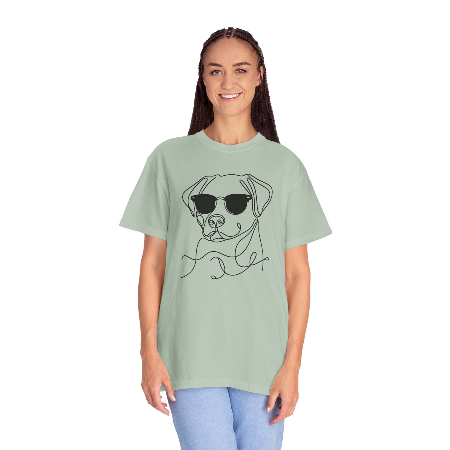 Cool Dog Line Art T-Shirt, Pet Lover Gift, Unisex Tee, Animal Lover Shirt, Casual Wear, Dog Mom Gift, Birthday Present, Dog Themed Apparel