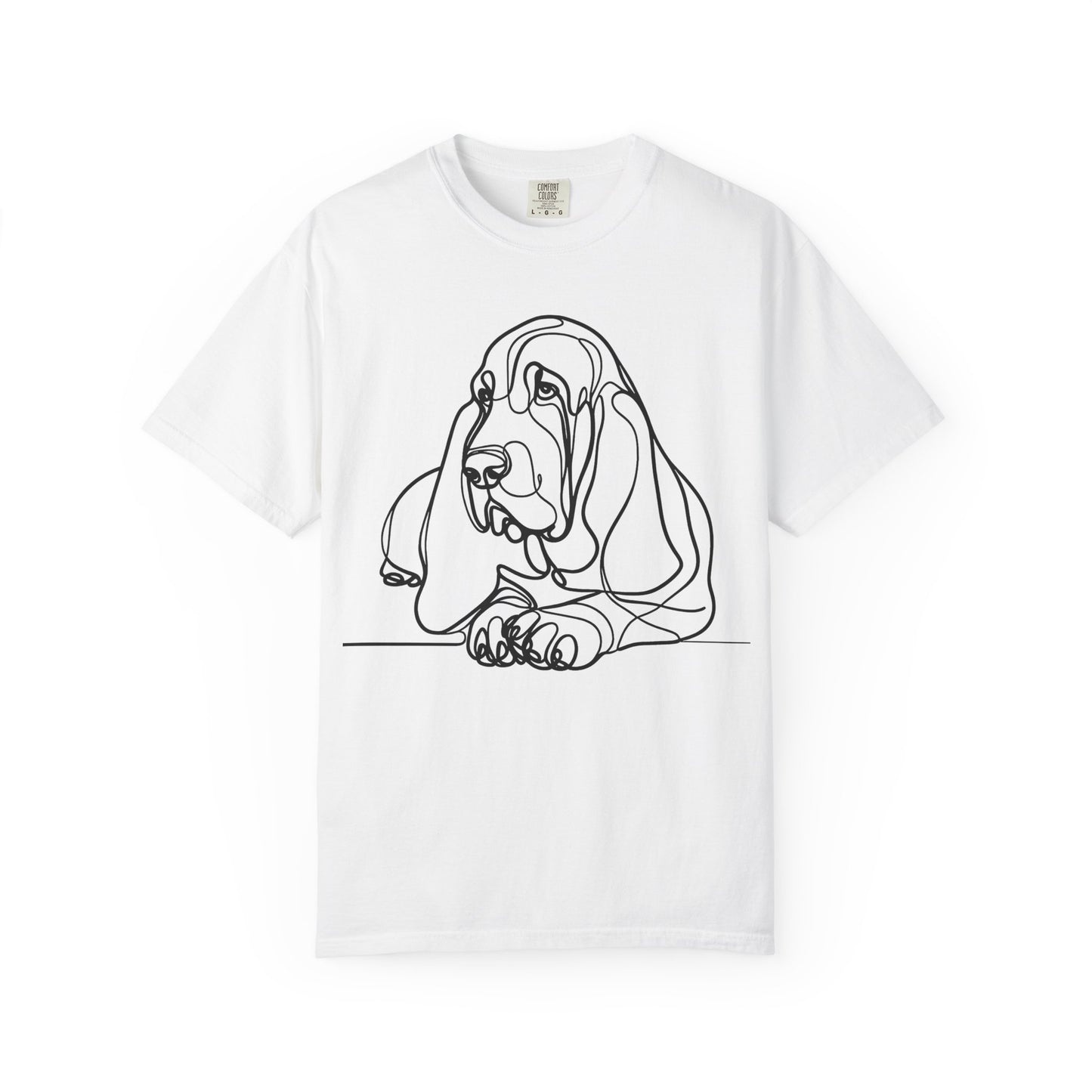 Basset Hound Line Art T-Shirt