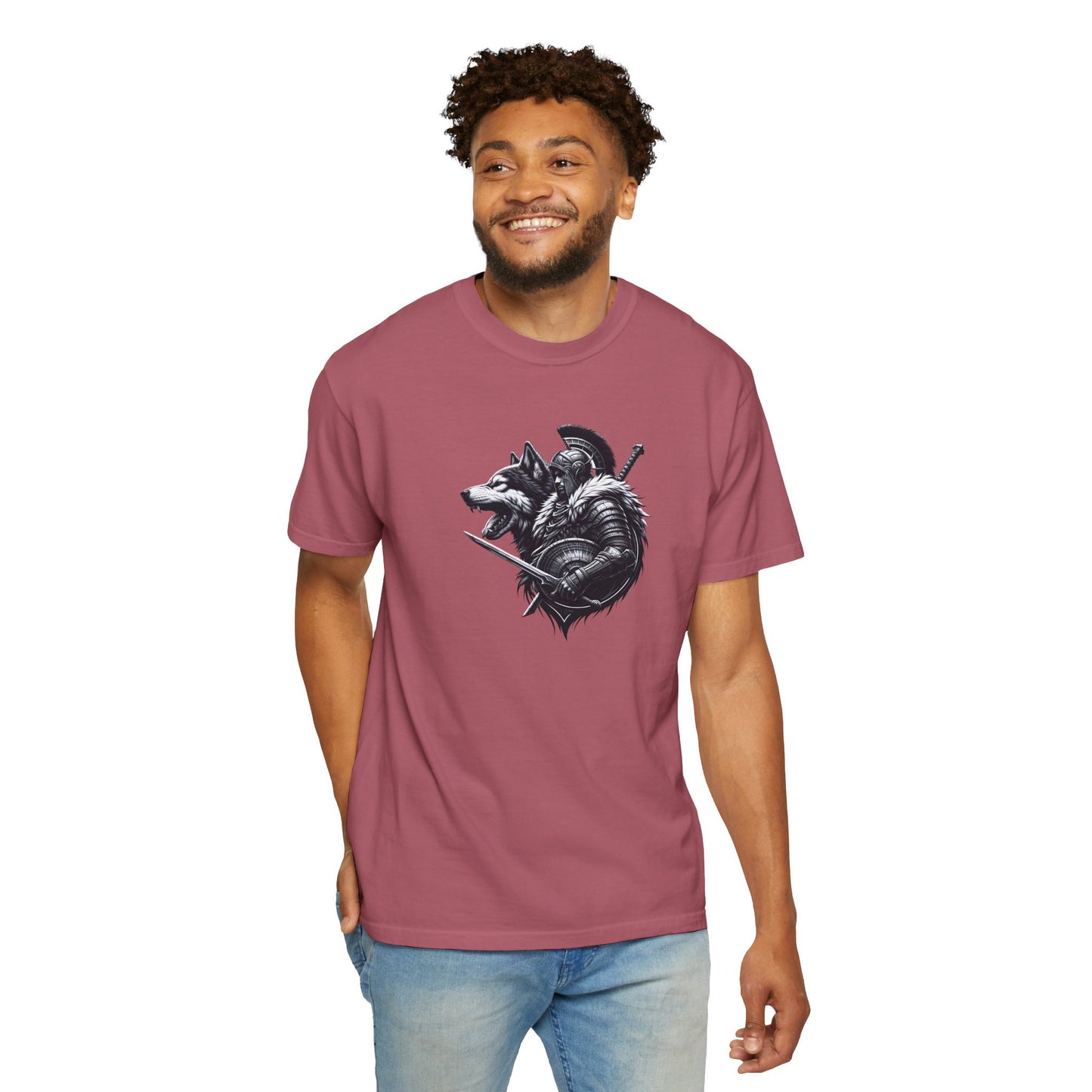 Wolf Warrior Unisex Garment-Dyed T-shirt - Perfect for Nature Lovers and Adventure Seekers