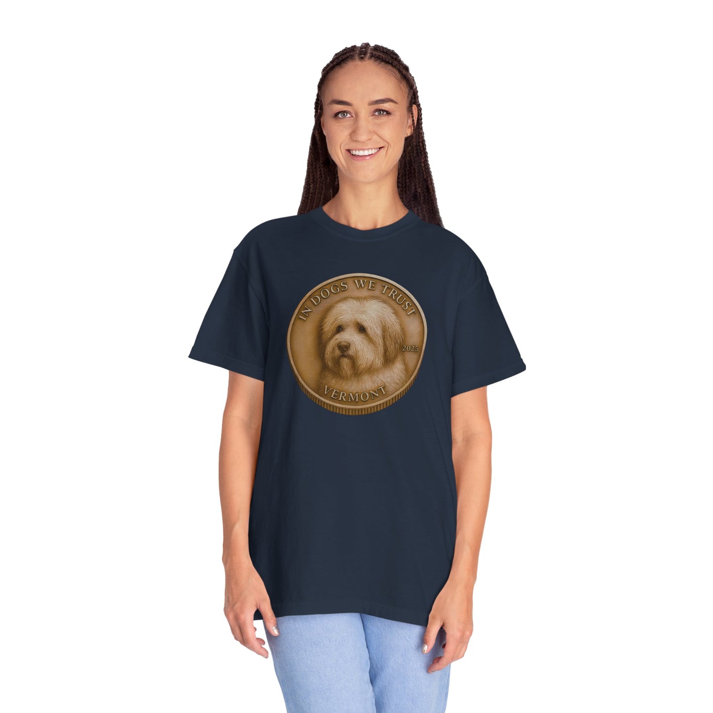 Vermont State Coin T-Shirt Collection - Proud Dog Breed Illustrations