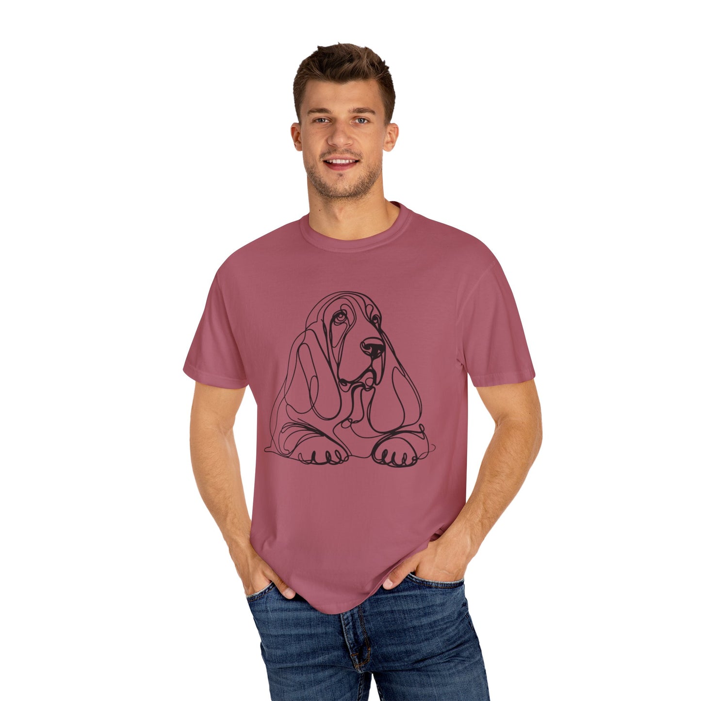 π Low & Loyal β Basset Hound Line Art Tee β Perfect for Dog Lovers