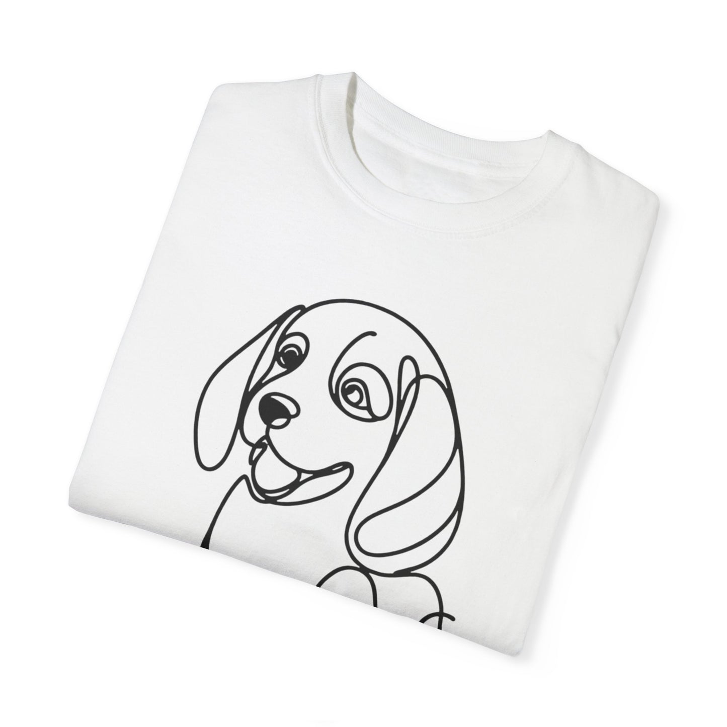 I๐ถ Nose First โ Minimalist Beagle Line Art Tee - Cute Dog Line Art Unisex T-Shirt