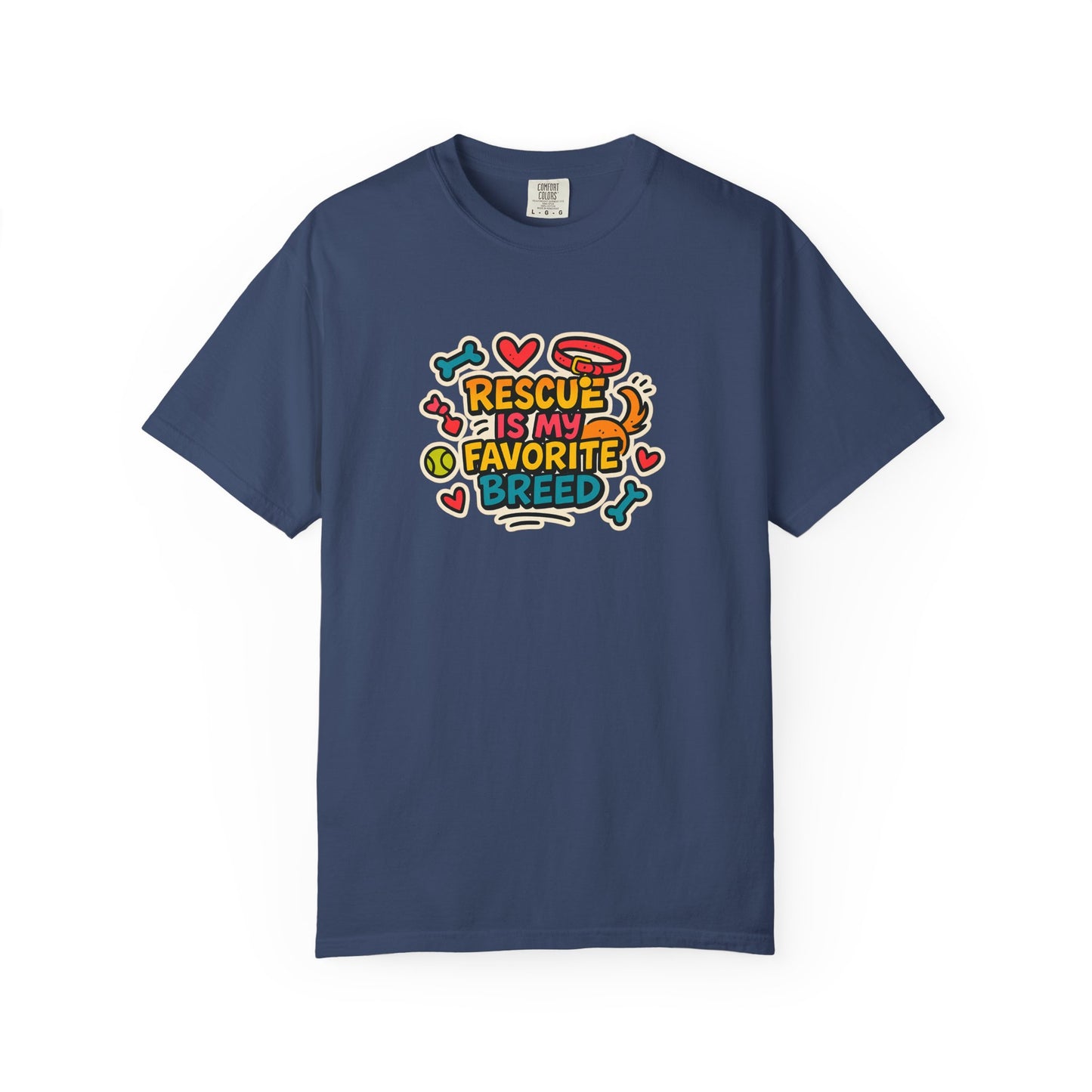 Rescue Is My Favorite Breed T-Shirt, Dog Lover Shirt, Pet Adoption Tee, Animal Rescue Apparel, Gift for Dog Owners