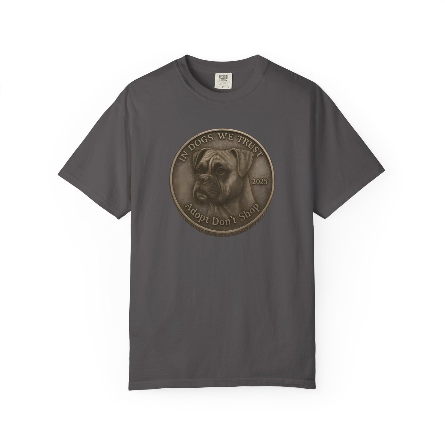 Adopt Don't Shop State Coin T-Shirt Collection - Proud Dog Breed Illustrations