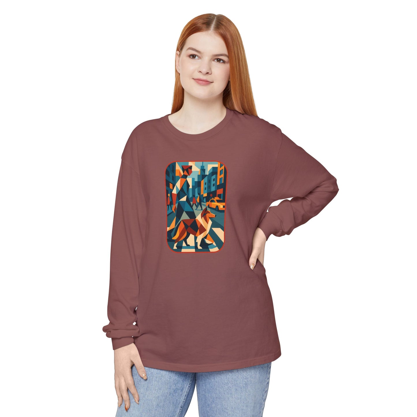 City Walk Tee for Animal Lovers, Casual Wear, Gift for Him/Her, Art-Inspired Apparel, Unique Artwork T-Shirt