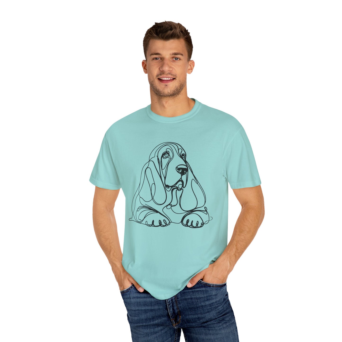 π Low & Loyal β Basset Hound Line Art Tee β Perfect for Dog Lovers