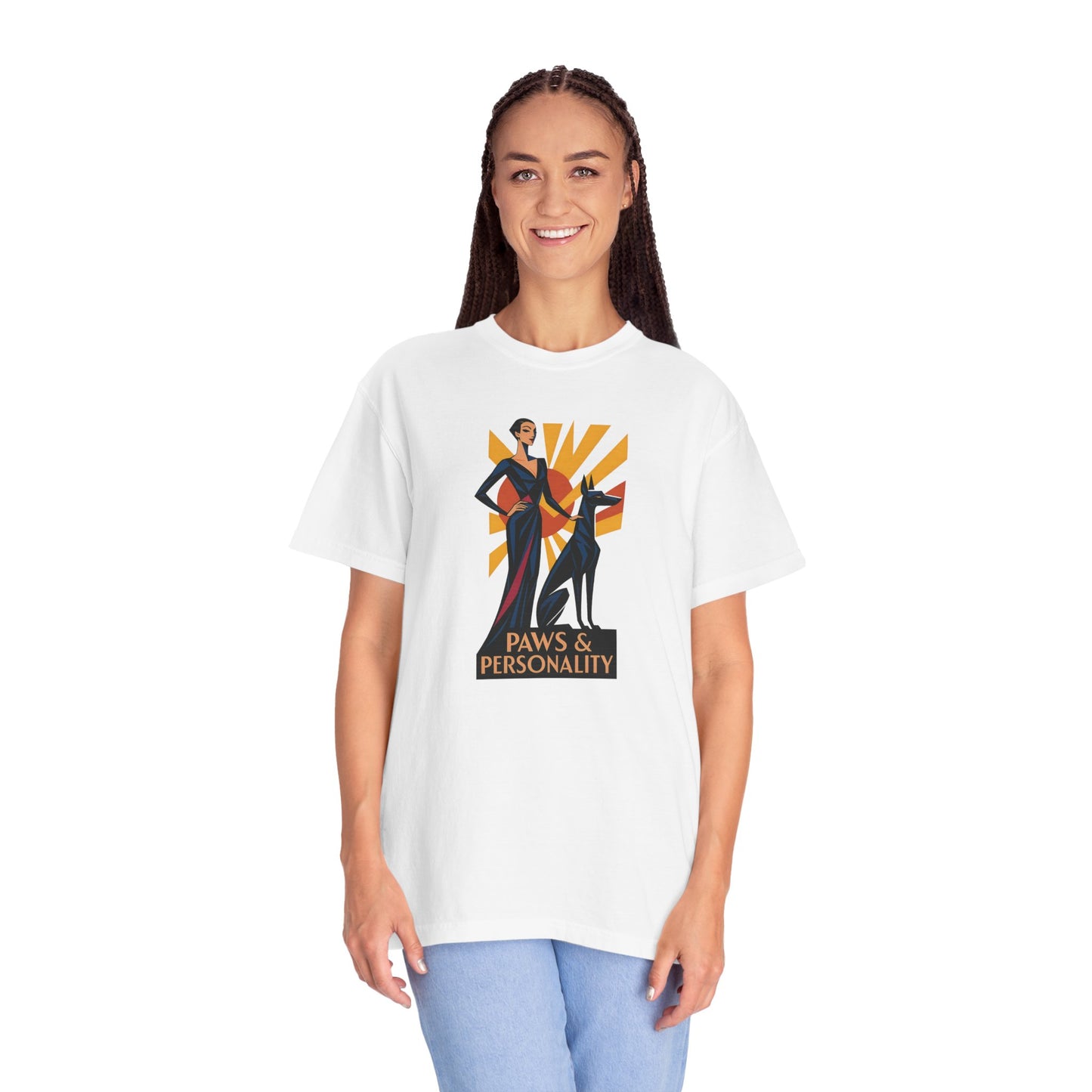 Trendy Cat Lover T-Shirt, Paws & Personality Graphic Tee, Gift for Cat Owners, Stylish Pet Apparel, Unique Cat Mom Shirt