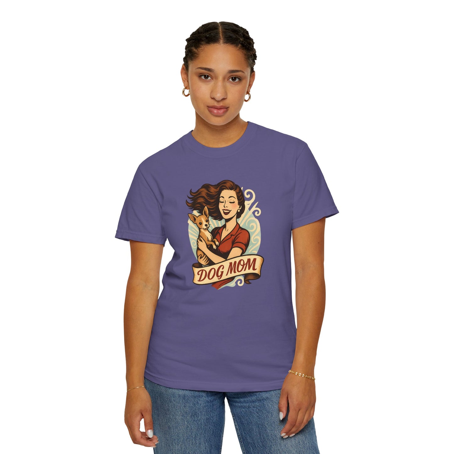 Dog Mom T-Shirt, Unisex Dog Lover Tee, Pet Owner Gift, Cute Dog Theme Apparel, Mother's Day Gift Idea, Casual Dog Mom Outfit