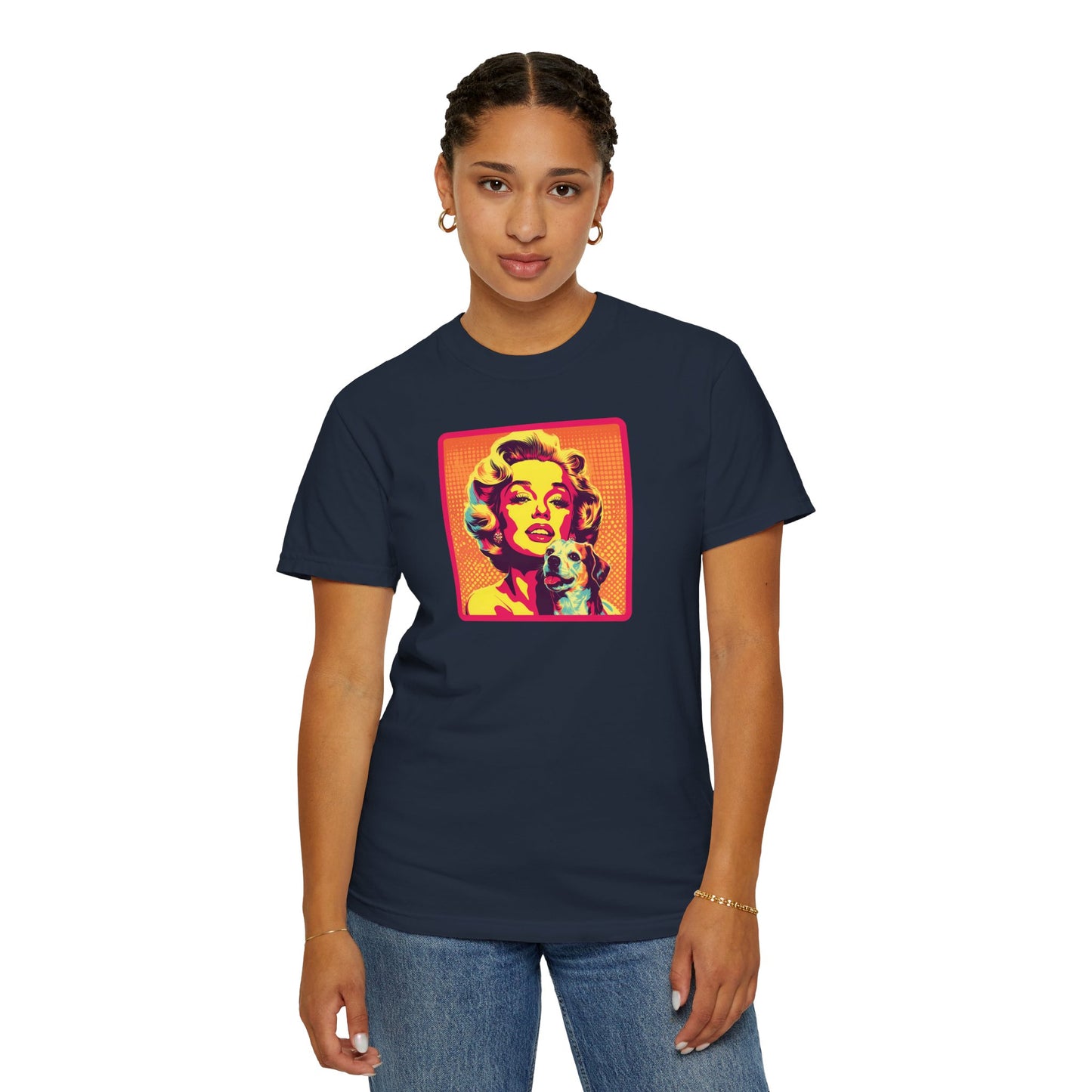 Vintage Dog Mom T-shirt - Unisex Garment-Dyed Tee for Dog Lovers