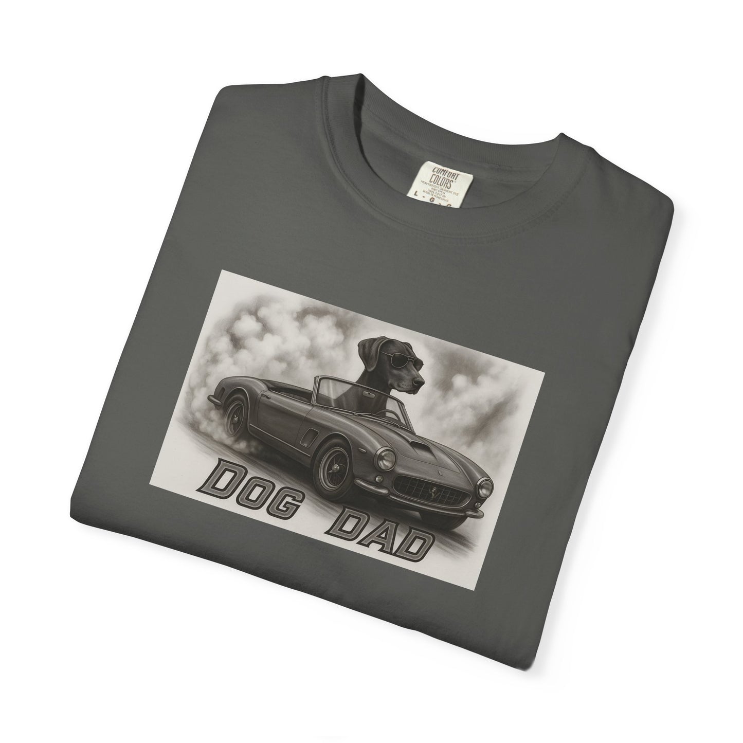 Dog Dad - German Shorthaired Pointer - Cool Dogs in Cool Cars T-Shirt Collection | Funny Dog Lover Apparel for Men