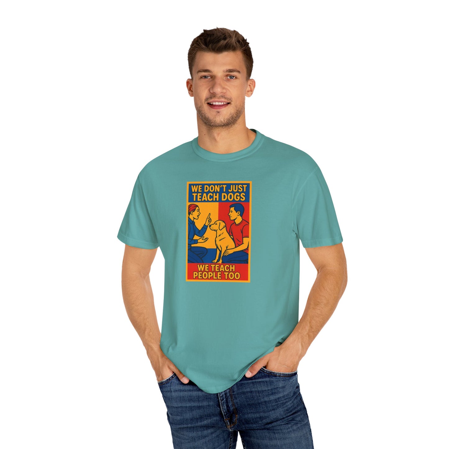 Teach Love Unisex T-shirt | Dog Training Humor Tee, Pet Lover Gift, Casual Wear, Funny Animal Shirt, Teacher Appreciation