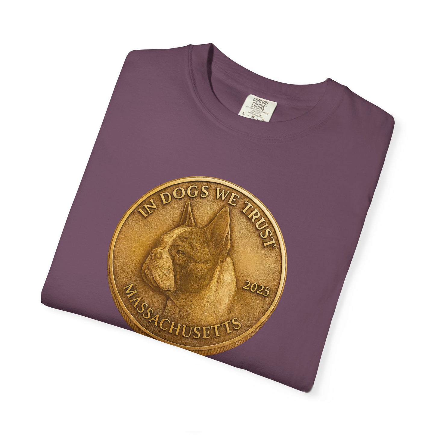 Massachusetts State Coin T-Shirt Collection - Proud Dog Breed Illustrations