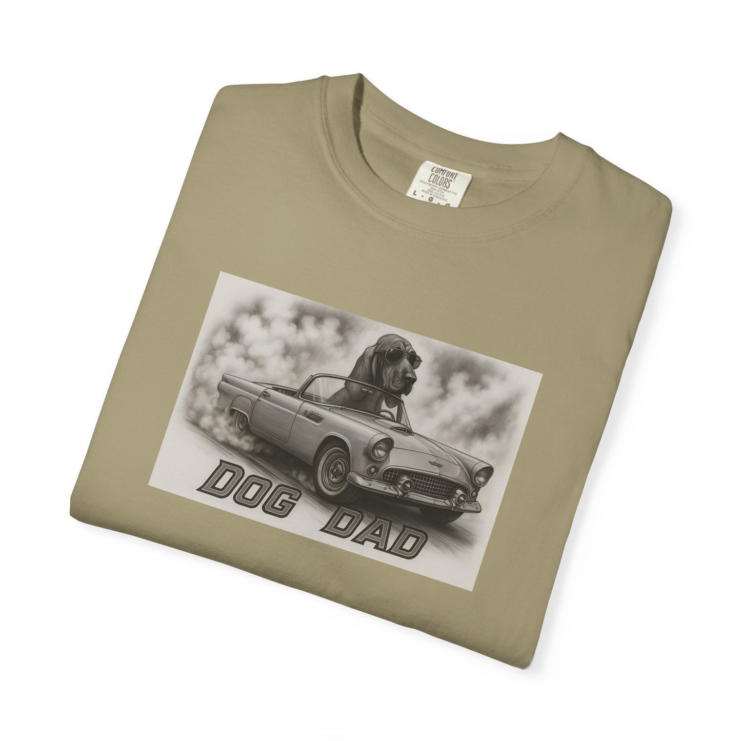 Dog Dad - Bloodhound - Cool Dogs in Cool Cars T-Shirt Collection | Funny Dog Lover Apparel for Men