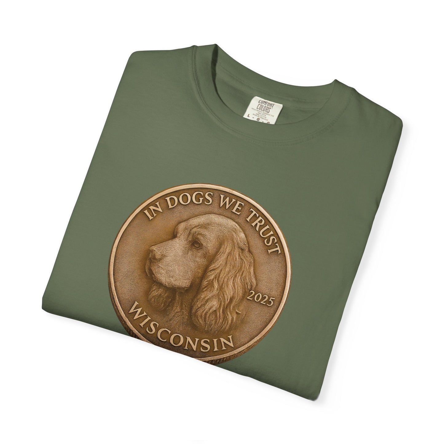 Wisconsin State Coin T-Shirt Collection - Proud Dog Breed Illustrations