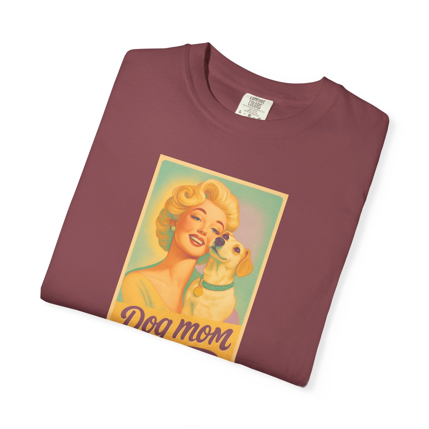 Vintage Dog Mom T-shirt - Unisex Garment-Dyed Tee for Dog Lovers