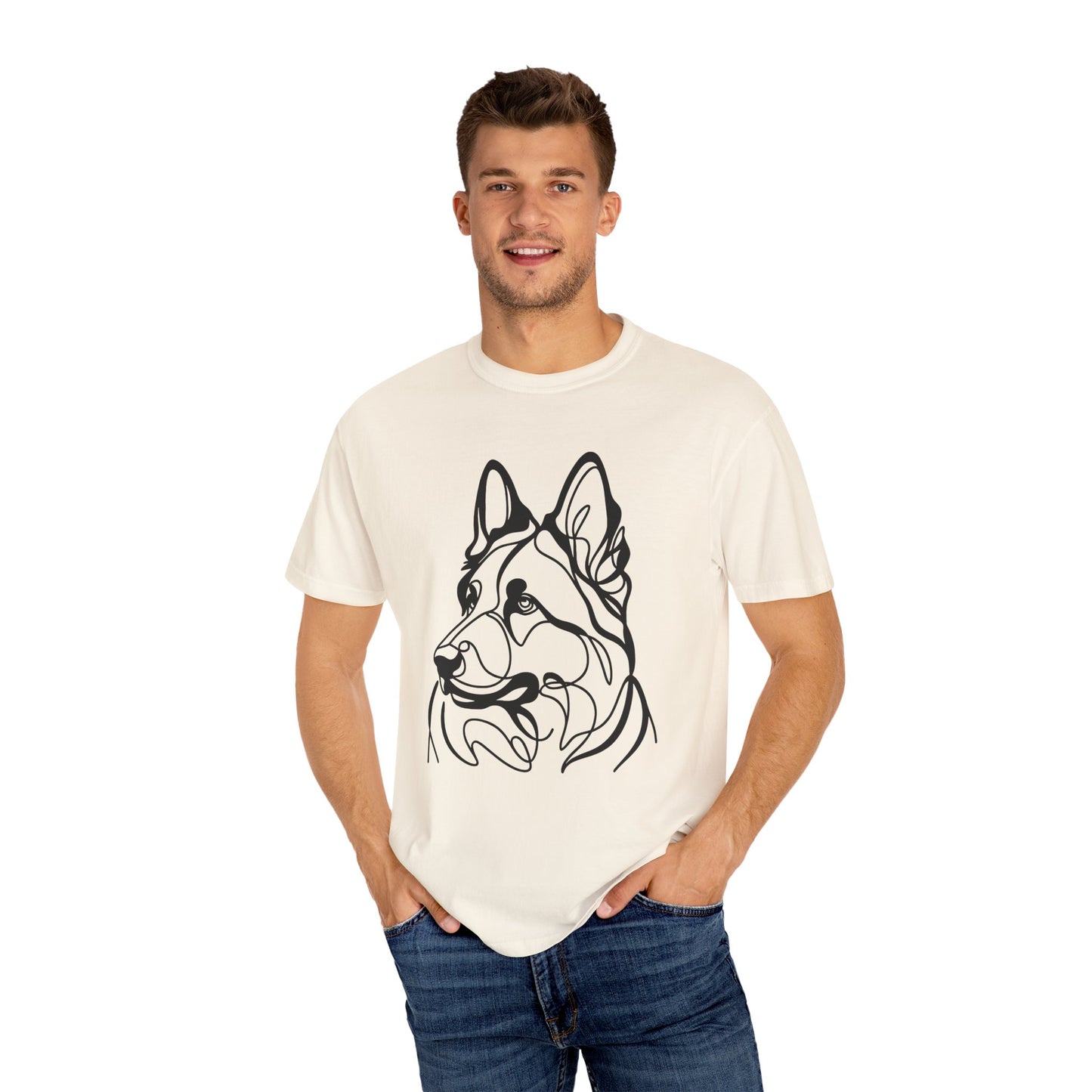 Unisex T-shirt German Shepard Line Art