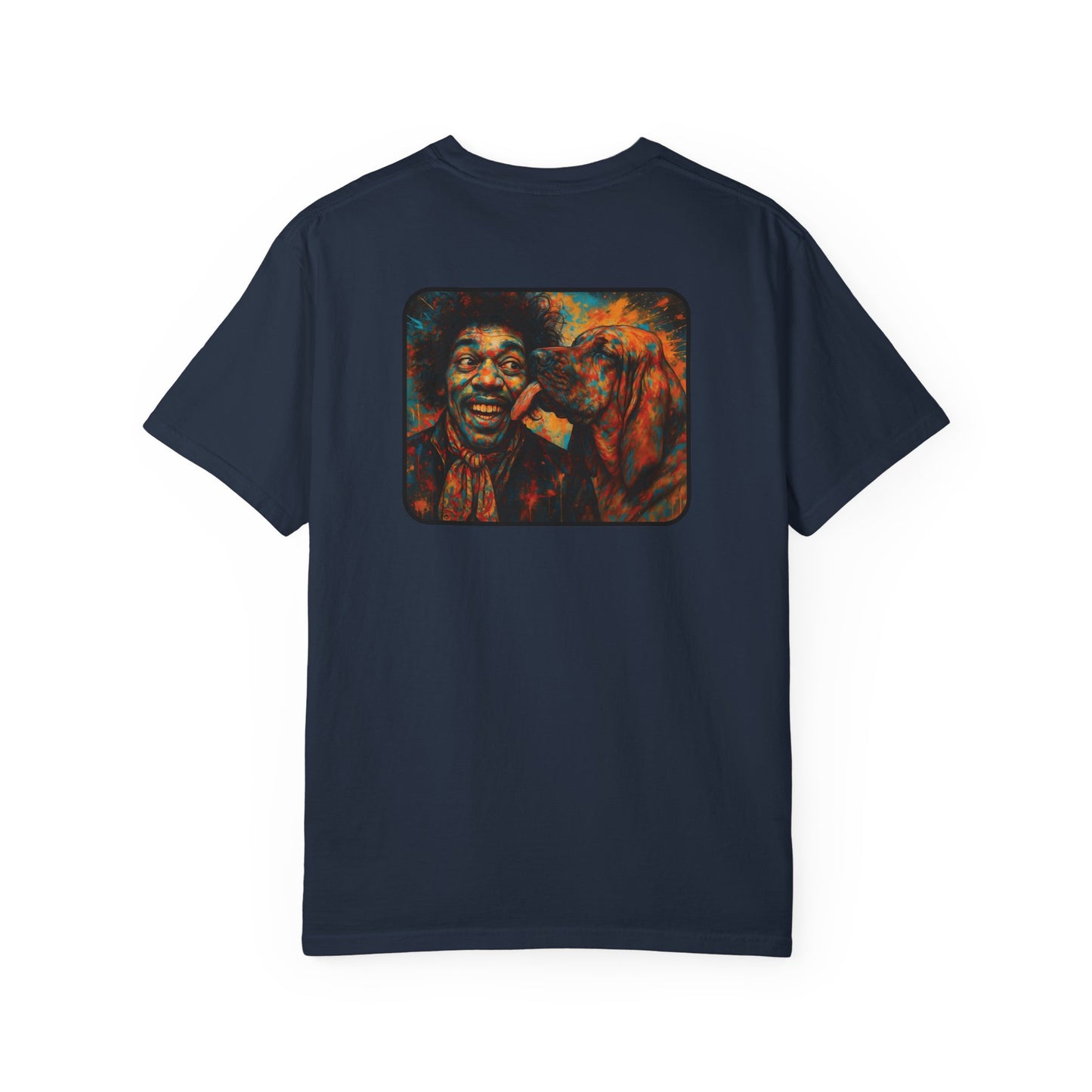Psychedelic Dog T-Shirt - Jimi Hendrix Fun Humorous Design for Men and Women