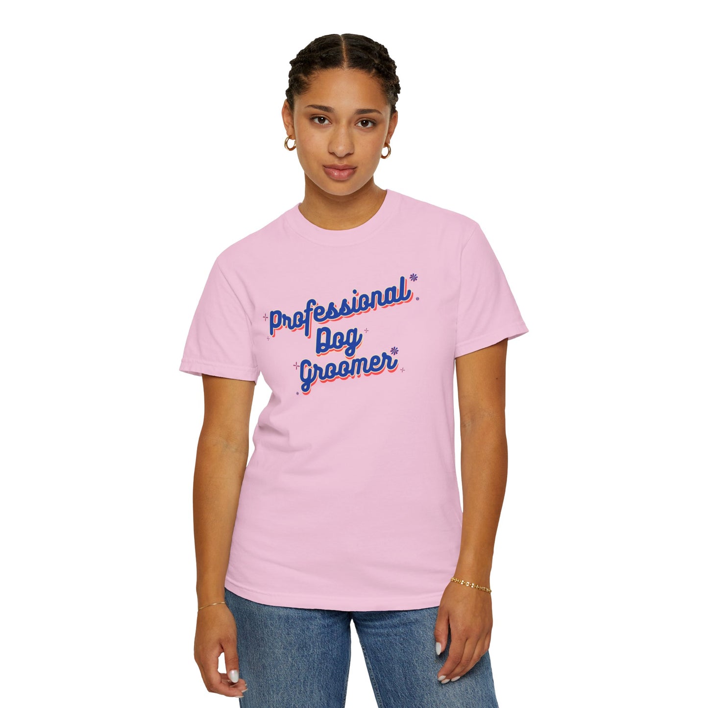 Professional Dog Groomer T-Shirt - Unisex Garment-Dyed Tee for Dog Lovers and Groomers