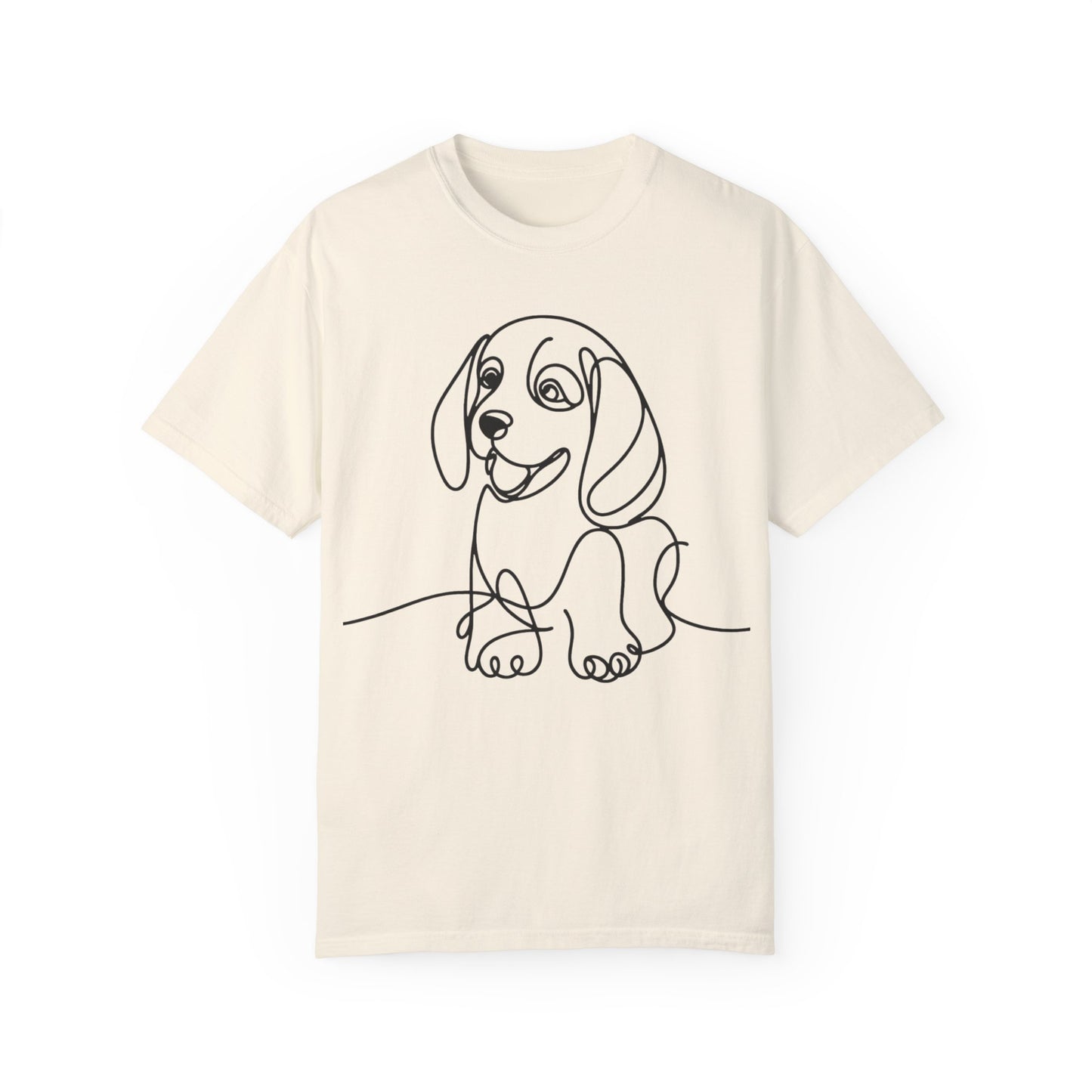 I๐ถ Nose First โ Minimalist Beagle Line Art Tee - Cute Dog Line Art Unisex T-Shirt