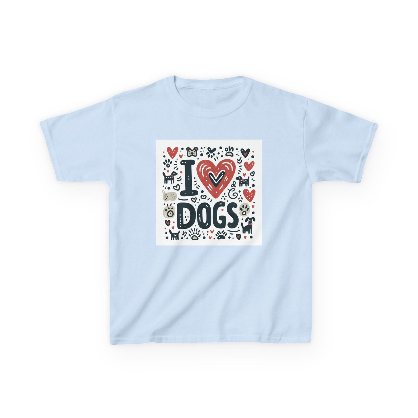 Kids Tee - Kids Love Dogs Design