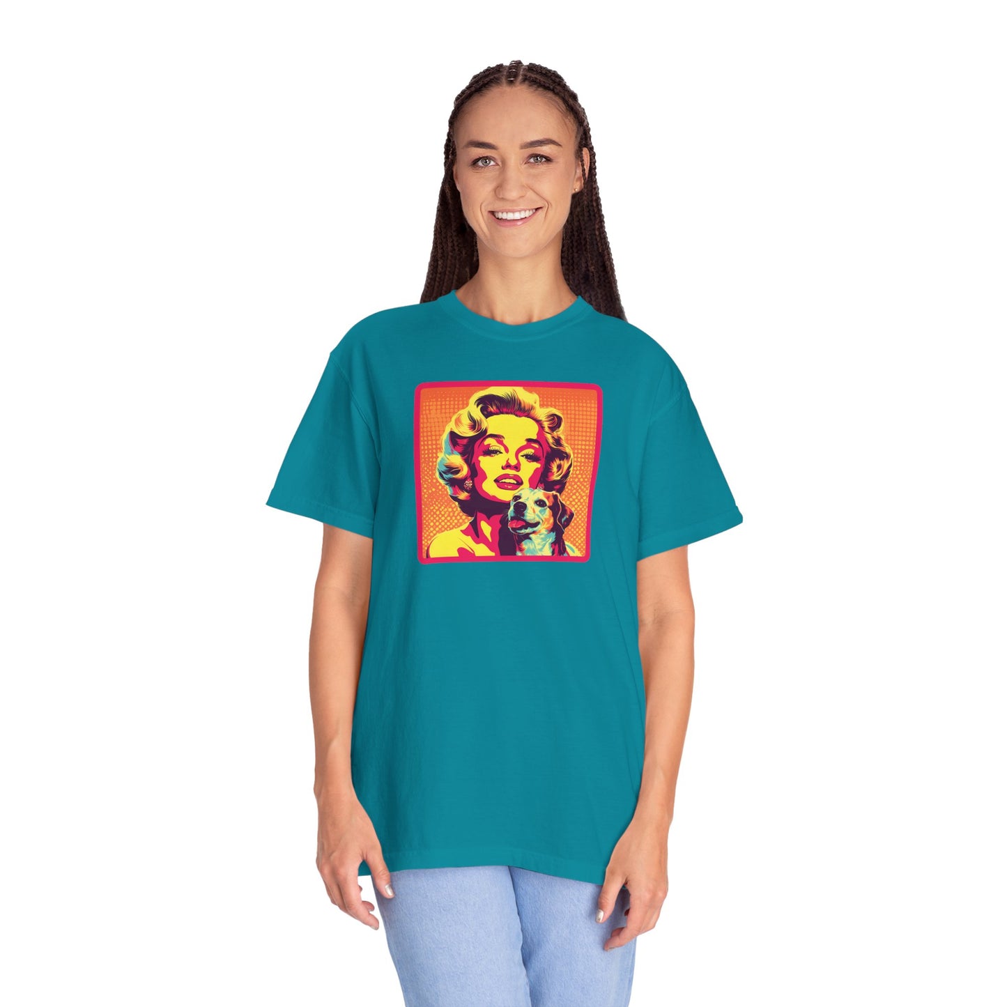 Vintage Dog Mom T-shirt - Unisex Garment-Dyed Tee for Dog Lovers