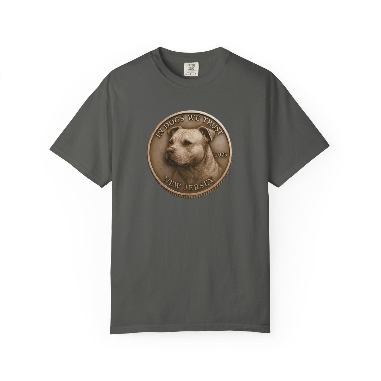 New Jersey State Coin T-Shirt Collection - Proud Dog Breed Illustrations